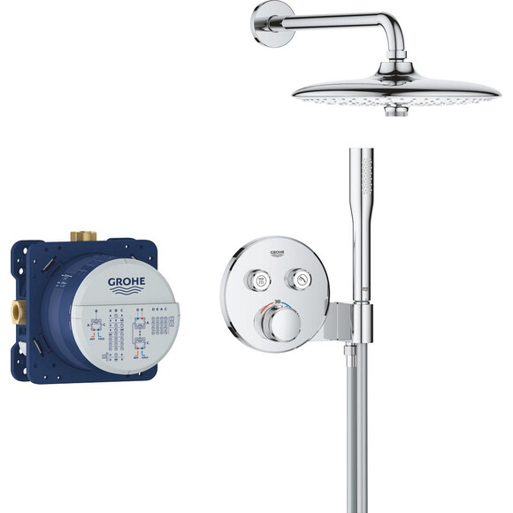 Душова система з термостатом Grohe Grohtherm SmartControl & Euphoria 260 34867000 (прихованого монтажу), фото , изображение 4