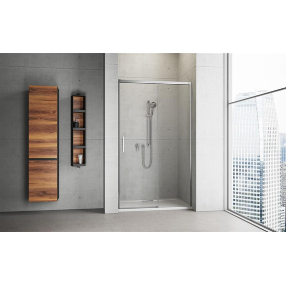 Душевая дверь Radaway Idea DWJ Chrome 387017-01-01R (130 см, правосторонняя, стекло прозрачное, профиль хром), Доступные размеры: 130, Цвет производителя: хром, Расположение проема (входа): слева, фото 2