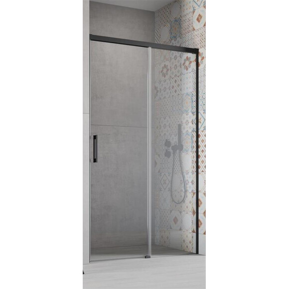 Душевая дверь Radaway Idea DWJ Black 387016-54-01R (120 см, правосторонняя, стекло прозрачное, профиль черный матовый), Доступные размеры: 120, Цвет производителя: черный матовый, Расположение проема (входа): слева, фото 