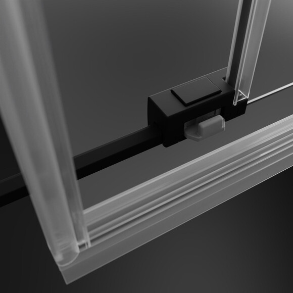 Душевая дверь Radaway Idea DWJ Black 387020-54-01L (160 см, левосторонняя, стекло прозрачное, профиль черный матовый), Доступные размеры: 160, Цвет производителя: черный матовый, Расположение проема (входа): справа, фото 8