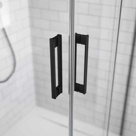 Душевая дверь Radaway Idea DWJ Black 387016-54-01R (120 см, правосторонняя, стекло прозрачное, профиль черный матовый), Доступные размеры: 120, Цвет производителя: черный матовый, Расположение проема (входа): слева, фото 6