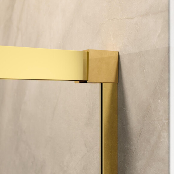 Душові двері Radaway Idea DWJ Gold 387017-09-01L (130 см, лівостороння, скло прозоре, профіль золотий), Доступні розміри: 130, Колір виробника: золото, Расположение проема (входа): справа, фото , изображение 5