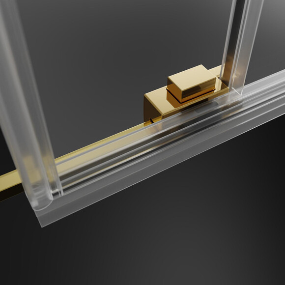 Душові двері Radaway Idea DWJ Gold 387017-09-01L (130 см, лівостороння, скло прозоре, профіль золотий), Доступні розміри: 130, Колір виробника: золото, Расположение проема (входа): справа, фото , изображение 7