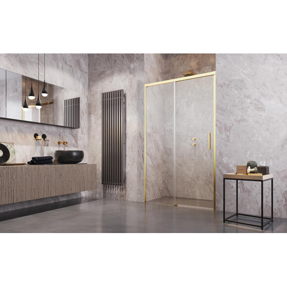 Душові двері Radaway Idea DWJ Gold 387017-09-01L (130 см, лівостороння, скло прозоре, профіль золотий), Доступні розміри: 130, Колір виробника: золото, Расположение проема (входа): справа, фото , изображение 2