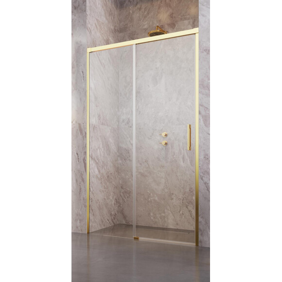 Душові двері Radaway Idea DWJ Gold 387017-09-01L (130 см, лівостороння, скло прозоре, профіль золотий), Доступні розміри: 130, Колір виробника: золото, Расположение проема (входа): справа, фото 