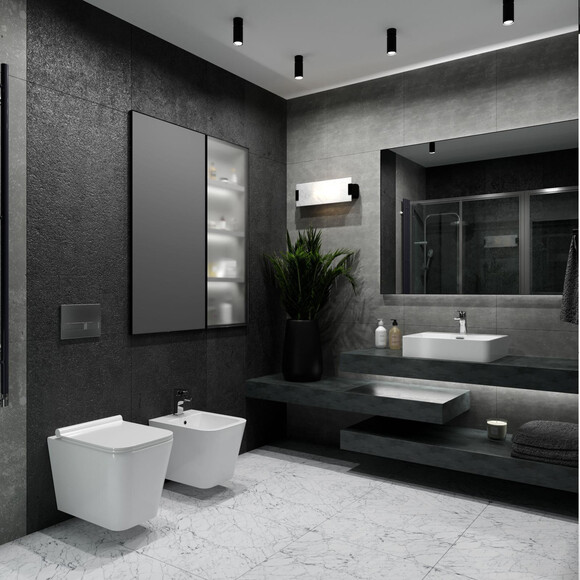 Безобідковий підвісний унітаз Koller Pool Kvadro 1810550198 (KR-0530-RW, з сидінням), фото , изображение 3