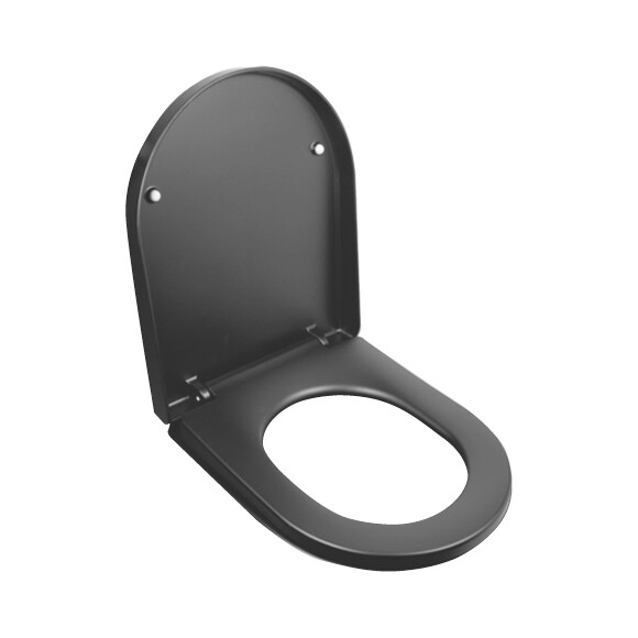 Сиденье для унитаза Newarc Modern 3822B-M (черное матовое, с микролифтом), фото 2