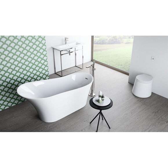 Акриловая ванна Radaway Creta WA1-43-180x080U (180x80 см, отдельностоящая, с ножками и сифоном), фото 2