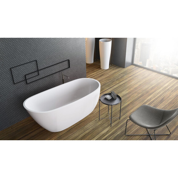 Акриловая ванна Radaway Nikia WA1-41-175X078U-B (175x78 см, отдельностоящая, с ножками и сифоном), фото 2