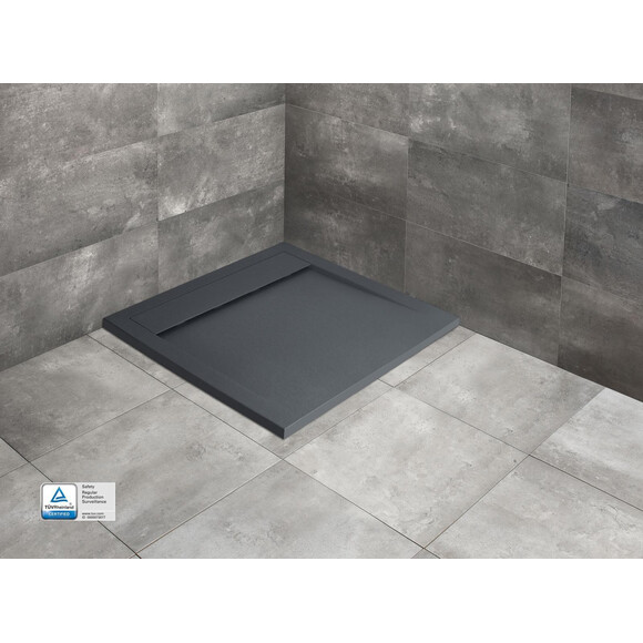 Душевой поддон Radaway Teos C Black HTC9090-54 (90x90 см, черный матовый), Доступные размеры: 90 x 90, Цвет производителя: черный матовый, фото 