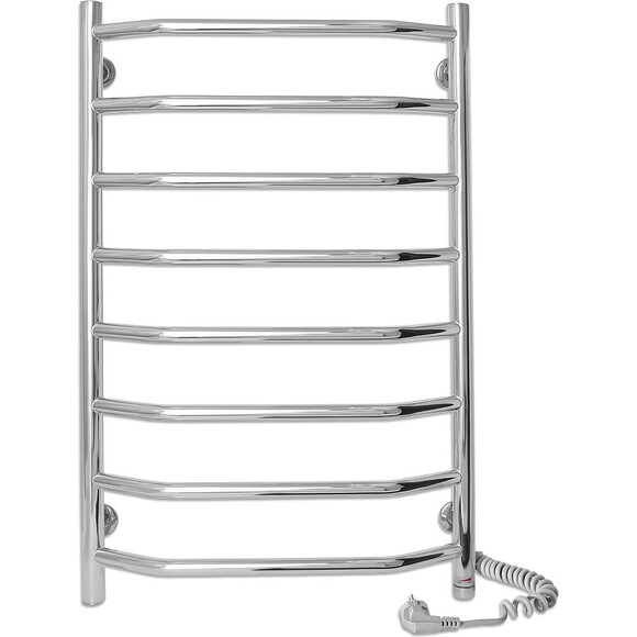 Электрический полотенцесушитель Laris Виктория П8 S3 73207825 (500x800, хром/белый/черный/золото/бронза, правый, сенсорный, с программатором), Доступные размеры: 500 x 800, Подключение полотенцесушителя: правое, фото 3