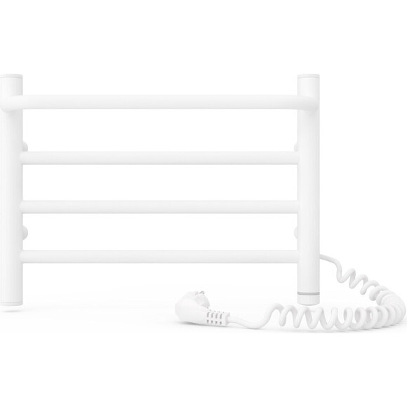 Электрический полотенцесушитель Laris Зебра Прайм ЧК4 S3 73207865 (400x300, белый глянцевый, правый, с программатором), Доступные размеры: 400 x 300, Цвет производителя: белый глянец, Подключение полотенцесушителя: правое, фото 3
