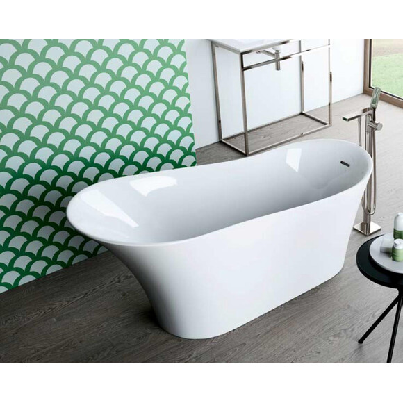 Акриловая ванна Radaway Creta WA1-43-180x080U (180x80 см, отдельностоящая, с ножками и сифоном), фото 3