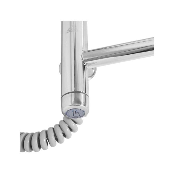 Электрический полотенцесушитель Laris Виктория П6 S3 73207820 (450x600, хром/белый/черный/золото/бронза, левый, сенсорный, с программатором), Доступные размеры: 450 x 600, Подключение полотенцесушителя: левое, фото 2