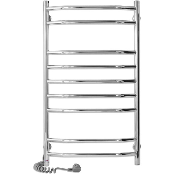 Электрический полотенцесушитель Laris Виктория П9 S3 73207826 (500x900, хром/белый/черный/золото/бронза, левый, сенсорный, с программатором), Доступные размеры: 500 x 900, Подключение полотенцесушителя: левое, фото 2