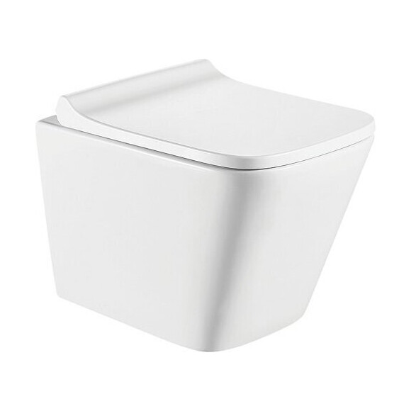 Комплект унитаз с инсталляцией 4 в 1: подвесной унитаз с сиденьем Koller Pool Trend TR-0490-RW + инсталляция AlcaPlast AM101/1120 + клавиша смыва AlcaPlast M578 + звукоизоляционная прокладка, Цвет производителя: черный матовый, фото 2