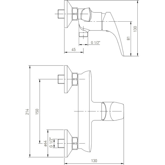 Смеситель для душа Volle Orlando Chrome 1525.100101, фото 3