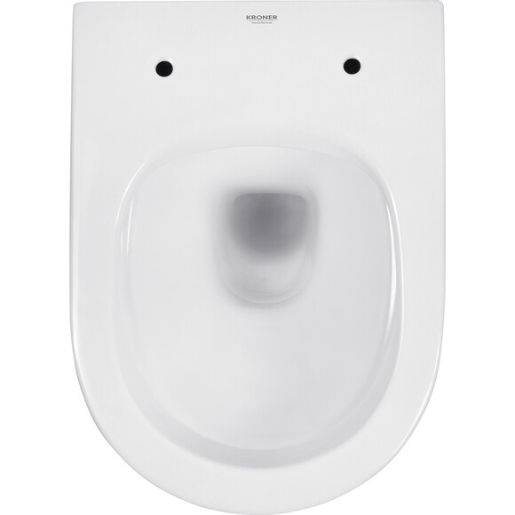 Безобідковий підвісний унітаз Kroner Harz WHI493736 (KH493736WHIR, з сидінням), фото , изображение 7