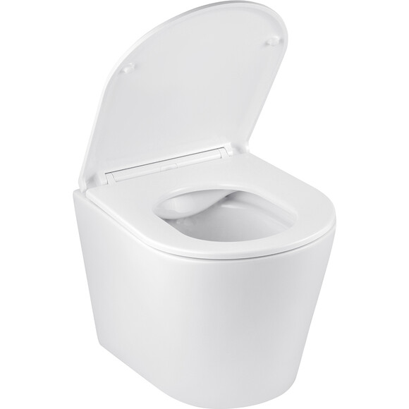 Безободковый подвесной унитаз Kroner Armada WHI513636 (KA513636WHIR, с сиденьем), фото 3