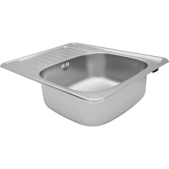 Кухонная мойка Kroner KRP Satin 5848 (Satin-584808180, 58x48 см, 0.8 мм, с сифоном), Тип поверхности: сатин (матовая), фото 5
