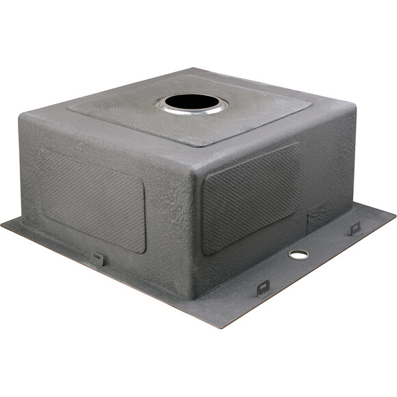 Кухонная мойка Kroner KRP Gebürstet 5050HM (Geburstet-5050HM, 50x50 см, 3.0/1.0 мм, с коландером и сифоном), Доступные размеры: 50 x 50, фото 7