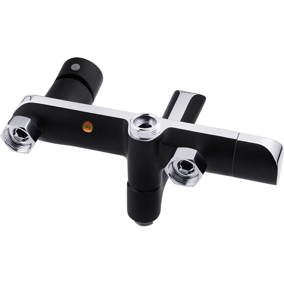 Душевая система Kroner KRP Essen SCH063 (Essen-SCH063, черный/хром, с изливом), Цвет производителя: черный матовый, хром, фото 6