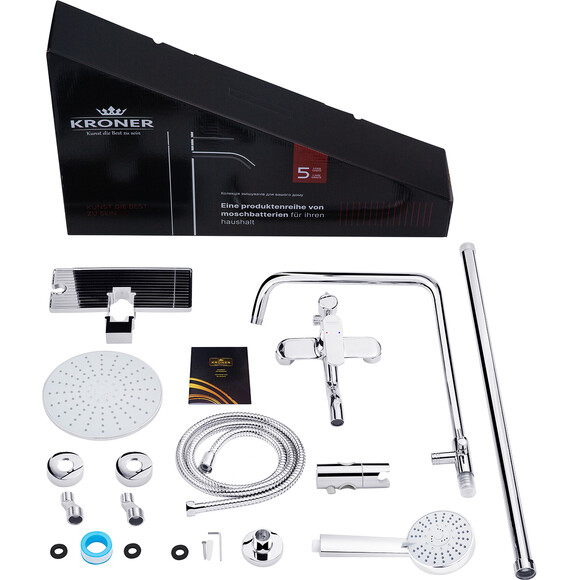Душевая система Kroner KRP Armada C064K (Armada-C064K, с изливом), фото 15