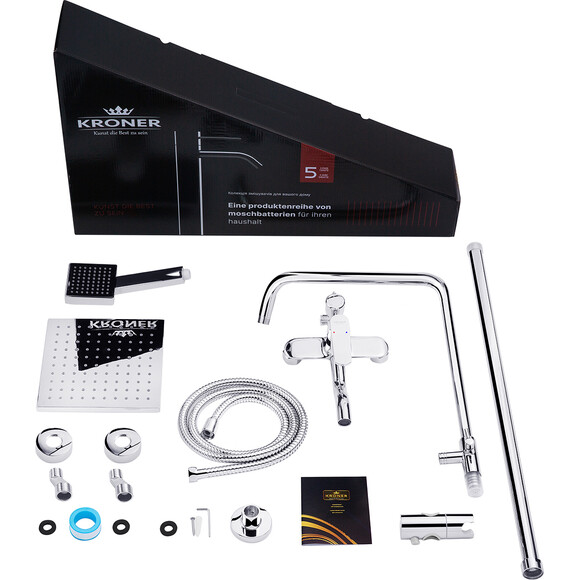 Душевая система Kroner KRP Armada C064Q (Armada-C064Q, с изливом), фото 18