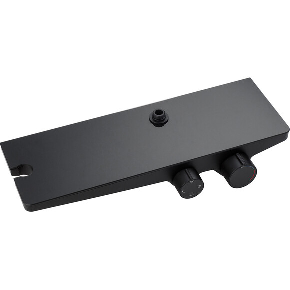 Душевая система Kroner KRP Armada SCH066 (Armada-SCH066, черная матовая, с полкой, каскадным изливом и гигиеническим душем), Цвет производителя: черный матовый, фото 3