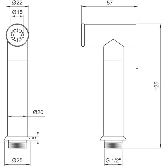 Лейка для гигиенического душа Kroner KRM C710, фото 3