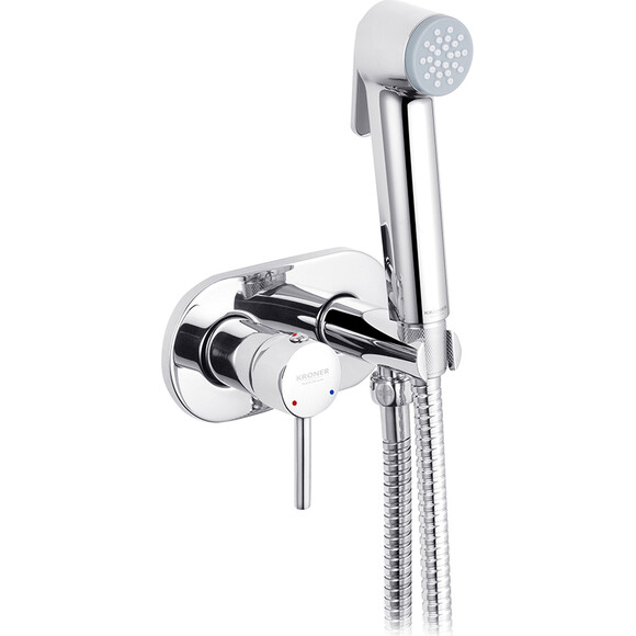 Гигиенический душ со смесителем Kroner KRP Bidet C086 (KRPBidet-C086, скрытого монтажа), фото 