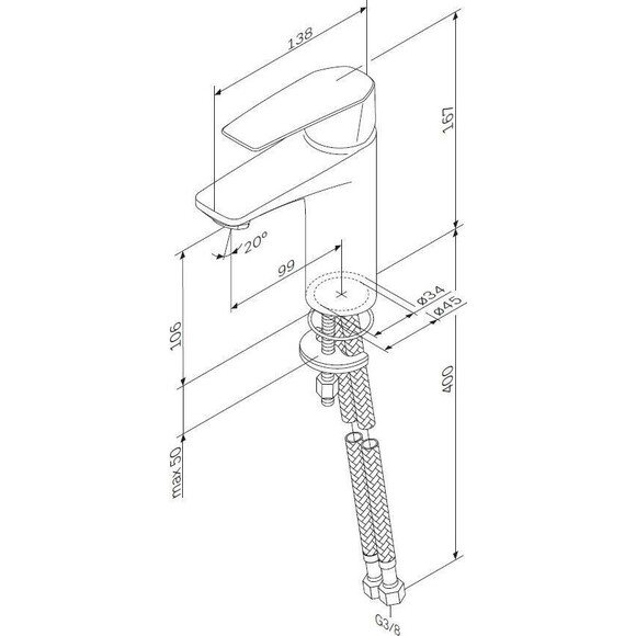 Смеситель для умывальника с гигиеническим душем Am.Pm Gem F90E03000, фото 6