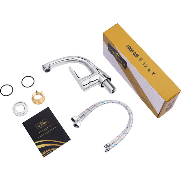 Смеситель для умывальника Kroner KRM Elbe C031, фото 8