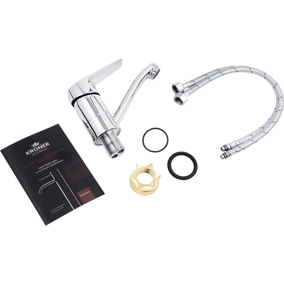 Змішувач для умивальника Kroner KRM Odra C010, фото , изображение 6
