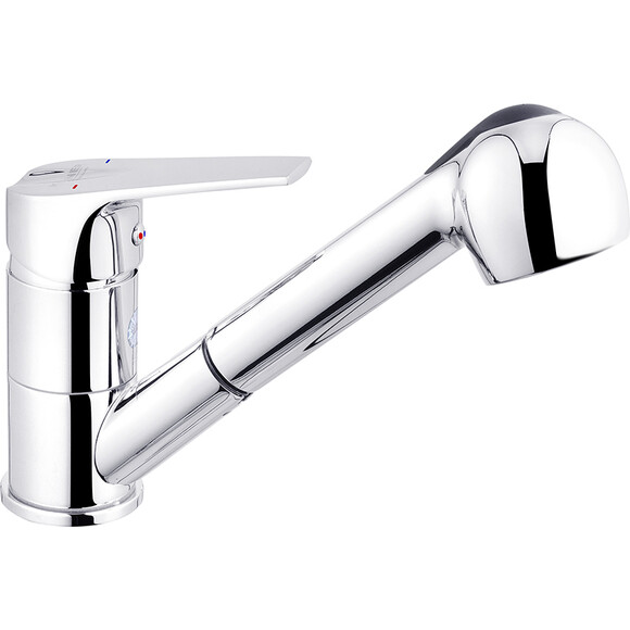 Смеситель для кухни Kroner KRM Odra C030-T (c выдвижной лейкой), фото 