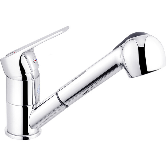 Смеситель для кухни Kroner KRM Odra C030-T (c выдвижной лейкой), фото 3