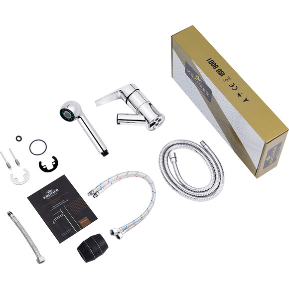 Смеситель для кухни Kroner KRM Odra C030-T (c выдвижной лейкой), фото 7