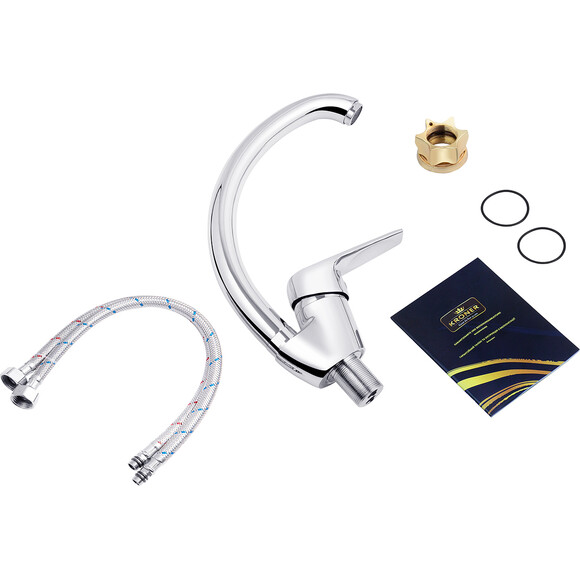 Змішувач для кухні Kroner KRM Odra C032, Колір виробника: хром, фото , изображение 8