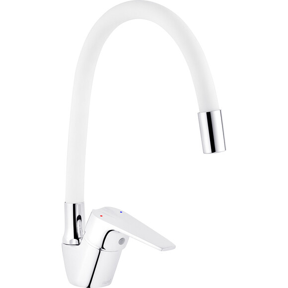 Смеситель для кухни Kroner KRM Odra C032WHI (хром/белый), Цвет производителя: хром, белый, фото 