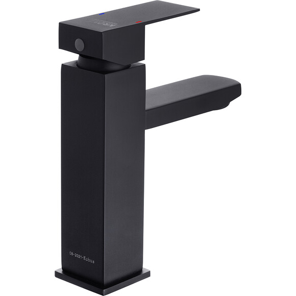 Смеситель для умывальника Kroner KRP Edelstahl Kubus SCH010 (черный матовый), Цвет производителя: черный матовый, фото 3