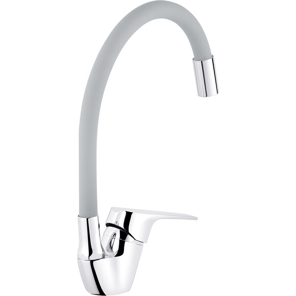 Смеситель для кухни Kroner KRM Odra C032GRA (хром/серый), Цвет производителя: хром, серый, фото 2