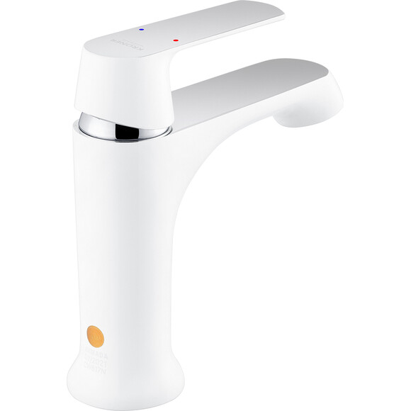 Смеситель для умывальника Kroner KRP Armada W010 (белый матовый/хром), Цвет производителя: белый матовый, хром, фото 2