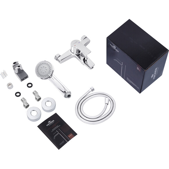 Смеситель для ванны Kroner KRP Hagen C060 (с лейкой и шлангом), фото 7