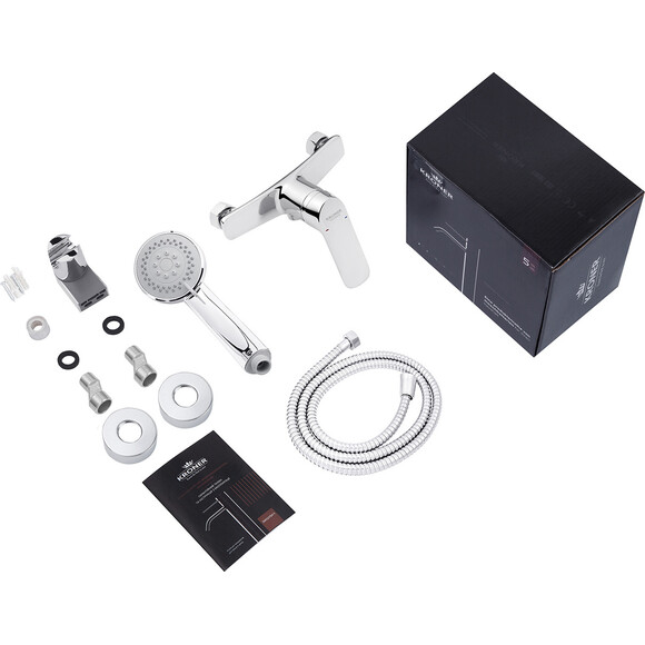 Змішувач для душу Kroner KRP Dorn C050 (з лійкою та шлангом), фото , изображение 6