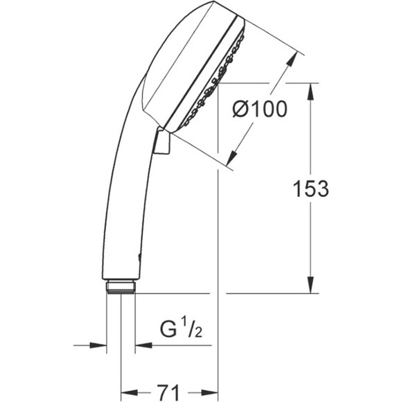 Лійка для душу Grohe Vitalio Comfort 100 26094000 (чотирьохрежимна), фото , изображение 7
