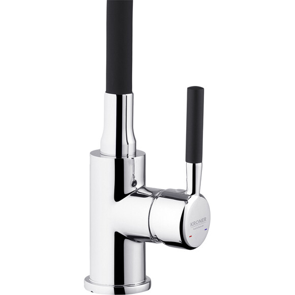 Смеситель для кухни Kroner KRM Küche C132BLK (хром/черный), Цвет производителя: хром, черный, фото 4