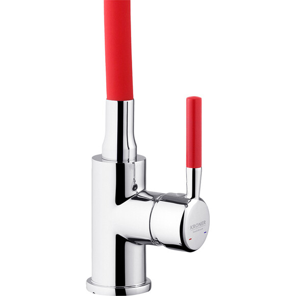 Смеситель для кухни Kroner KRM Küche C132RED (хром/красный), Цвет производителя: хром, красный, фото 4
