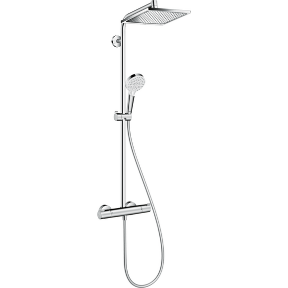 Душова система з термостатом Hansgrohe Crometta E Showerpipe 240 EcoSmart 27281000, фото 