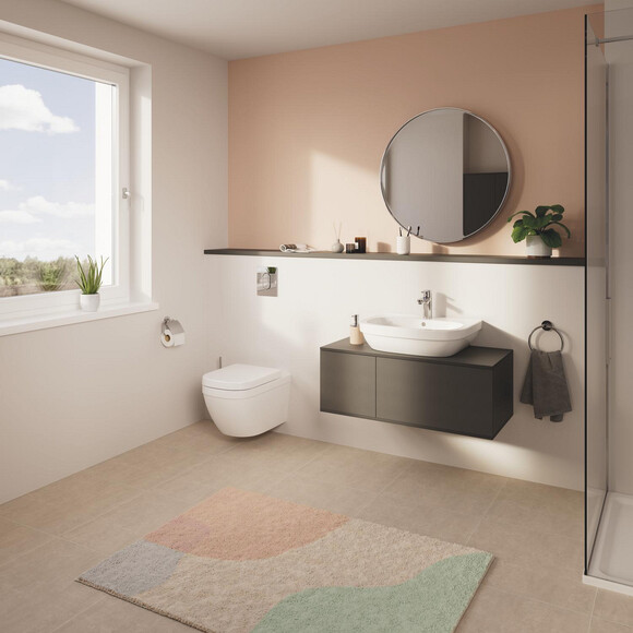 Комплект унітаз з інсталяцією 4 в 1 Grohe 36501000: підвісний унітаз з сидінням Euro Ceramic 39328000 + інсталяція Rapid SL 38528001 + клавіша змиву Arena Cosmopolitan 38844000 + звукоізоляційна прокладка, фото , изображение 8