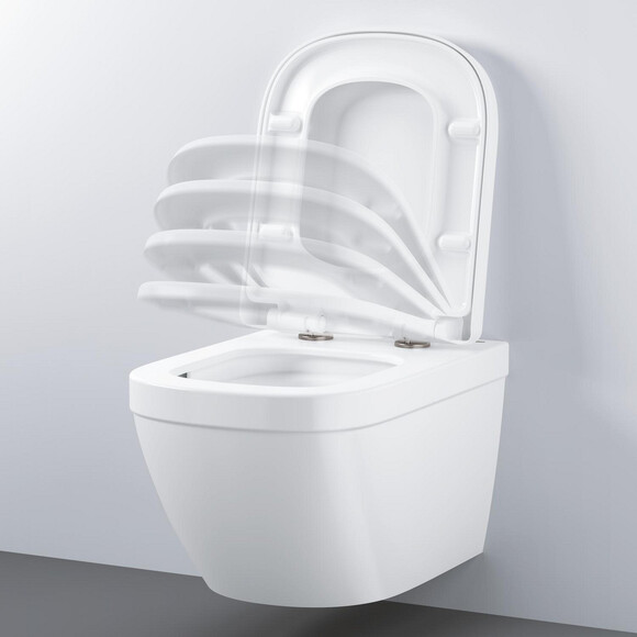 Комплект унітаз з інсталяцією 4 в 1 Grohe 36501000: підвісний унітаз з сидінням Euro Ceramic 39328000 + інсталяція Rapid SL 38528001 + клавіша змиву Arena Cosmopolitan 38844000 + звукоізоляційна прокладка, фото , изображение 14